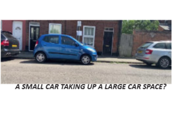 Small car in large space