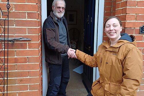 Our candidate Kelly Turner on the doorstep