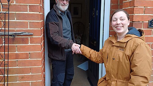 Our candidate Kelly Turner on the doorstep